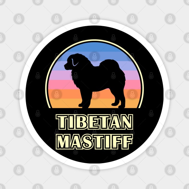 Tibetan Mastiff Vintage Sunset Dog Magnet by millersye